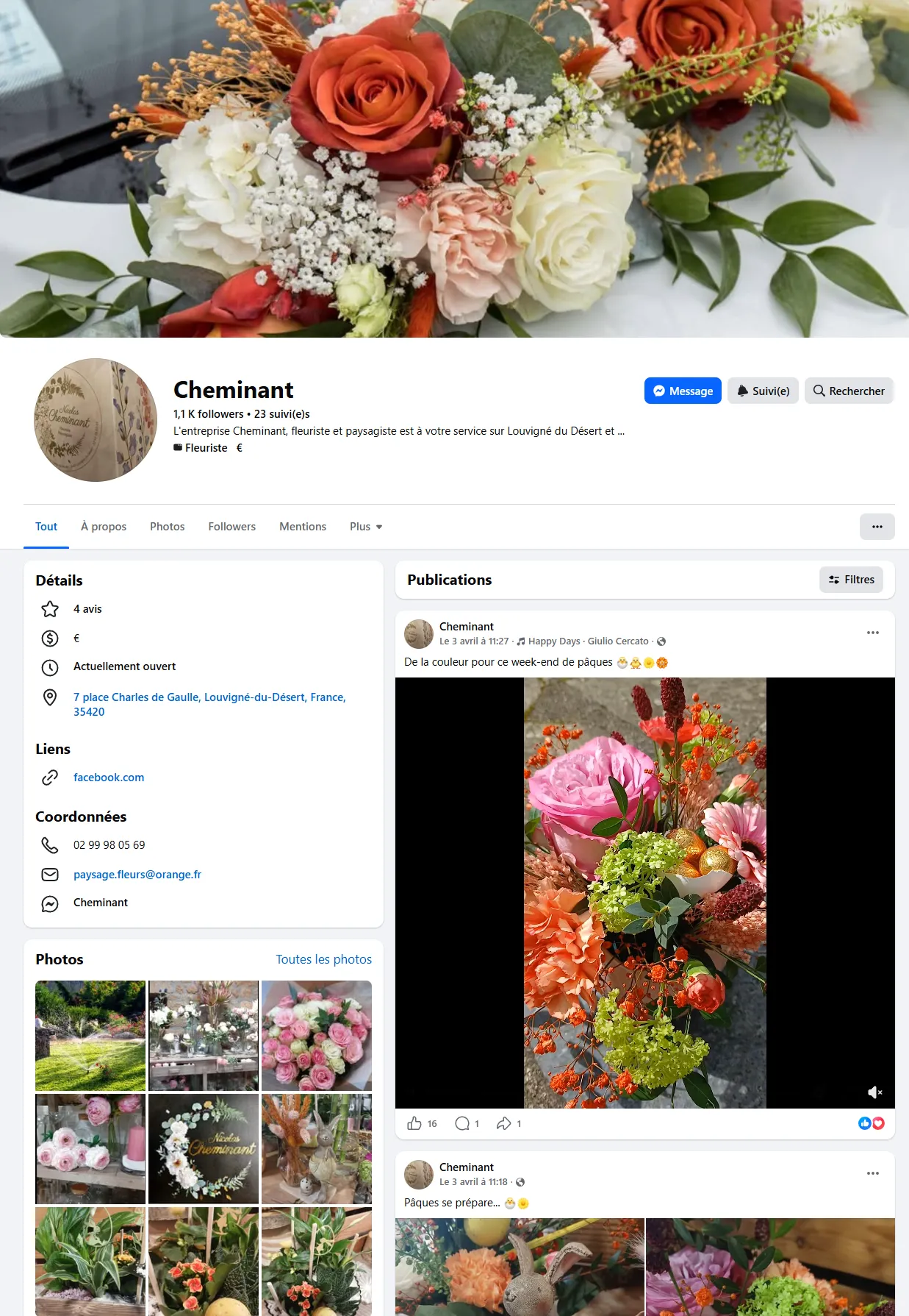 fleuriste-paysagiste-louvigne miroir facebook