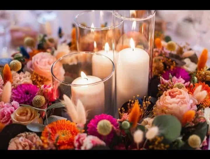 bougie fleurs
